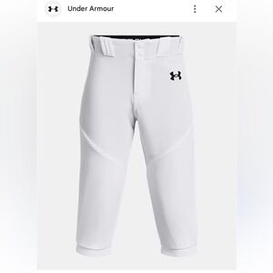 Under Armour youth cropped baseball pants- new with tags